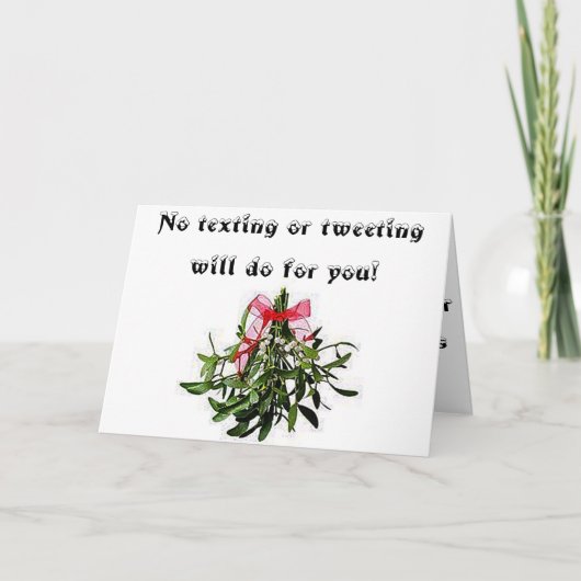 SLECHTS EEN "KISS" GEEN TEKST OF TWEE VOOR "U" CHR FEESTDAGEN KAART (Voorkant)