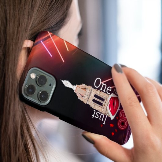 Slechts één kus uit Oran, Black Neon Phone Case iPhone Hoesje