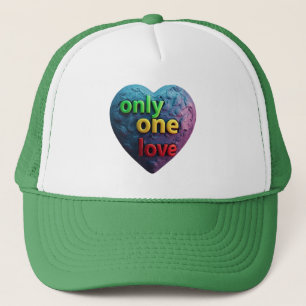 Slechts één liefde – Reggae-geïnspireerde hartkuns Trucker Pet
