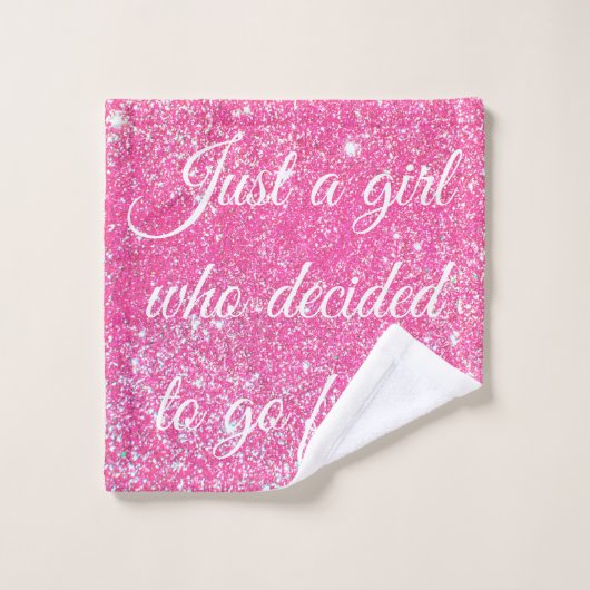 SLECHTS EEN MEISJE DIE BESLOOT DAT ZWARE ZWART-WIT WASHANDJE (Wasdoekje)