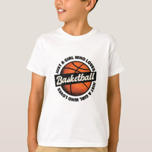 SLECHTS EEN MEISJE DIE VAN BASKETBALL HOUDT T-SHIRT