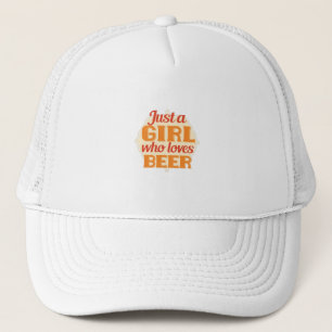 SLECHTS EEN MEISJE DIE VAN BEER HOUDT TRUCKER PET