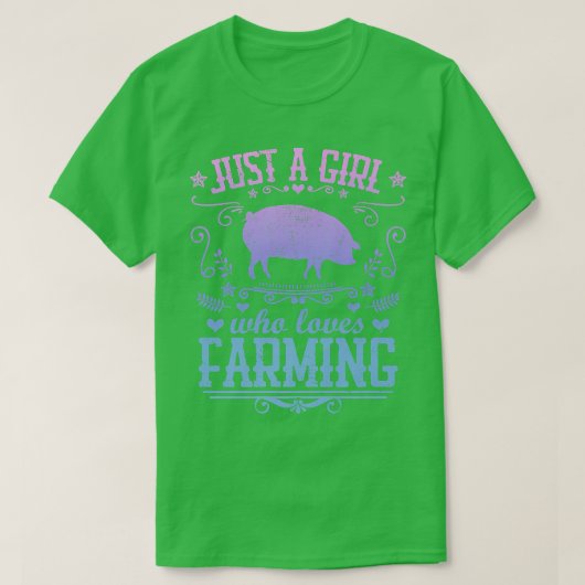 SLECHTS EEN MEISJE DIE VAN DE FARMING FARMING Grap T-shirt (Design voorkant)