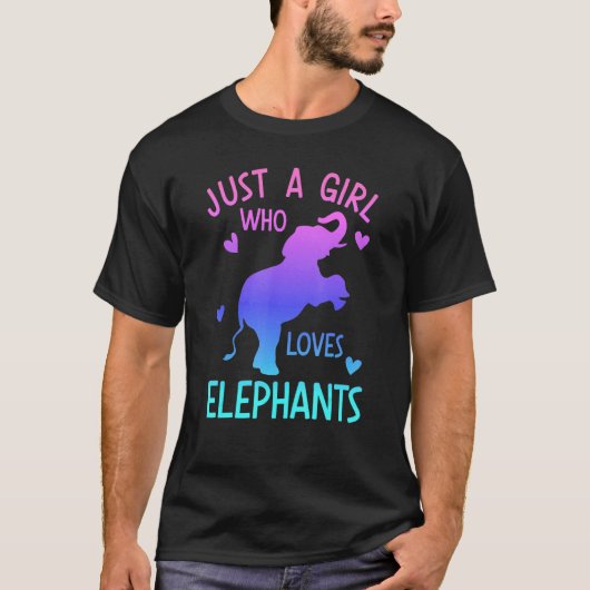 SLECHTS EEN MEISJE DIE VAN ELEPHANTS HOUDT. T-SHIRT (Voorkant)