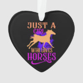"SLECHTS EEN MEISJE DIE VAN HORSES HOUDT" HEART OR ORNAMENT (achterkant)