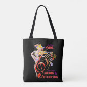 SLECHTS EEN MEISJE DIE VAN MUZIEK EN STILETTOS HOU TOTE BAG (Achterkant)