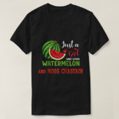 SLECHTS EEN MEISJE DIE VAN WATERMELON EN ROSS CHAS T-SHIRT (Design voorkant)