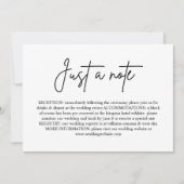 Slechts een opmerking Minimal Wedding Details Encl Kaart (Voorkant)