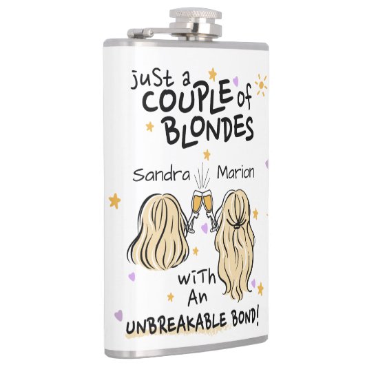 "Slechts een paar blondjes" Custom Name Flask Heupfles (Rechts)