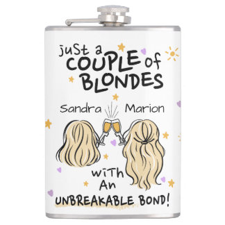 "Slechts een paar blondjes" Custom Name Flask Heupfles