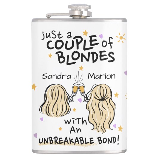 "Slechts een paar blondjes" Custom Name Flask Heupfles (Voorkant)