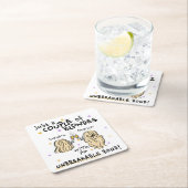 "Slechts een paar blondjes" Custom Name, Onderzett Kartonnen Onderzetters (Insitu)