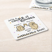 "Slechts een paar blondjes" Custom Name, Onderzett Kartonnen Onderzetters (Schuin)