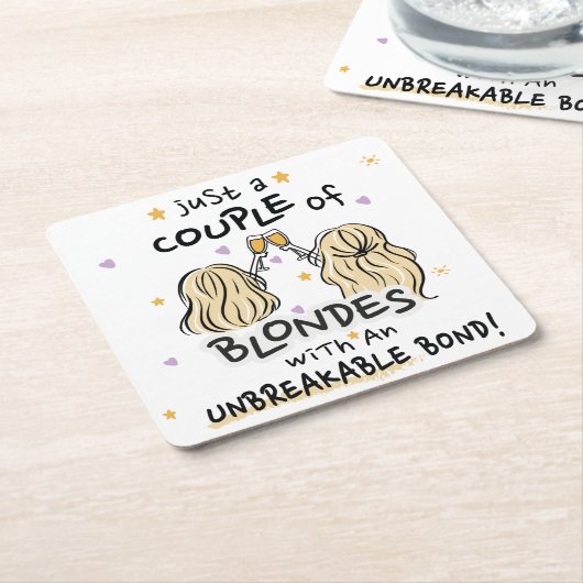 "Slechts een paar blondjes" Onderzetter (Schuin)