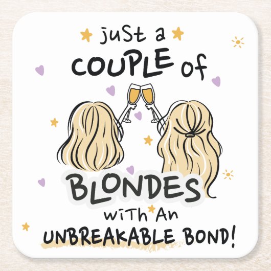 "Slechts een paar blondjes" Onderzetter (Voorkant)