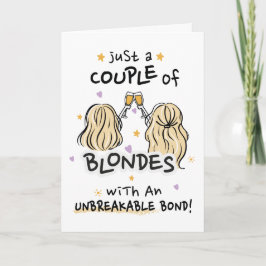 "Slechts een paar blondjes" uitnodiging