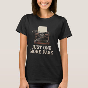 Slechts één pagina meer Vintage typemachine T-shirt