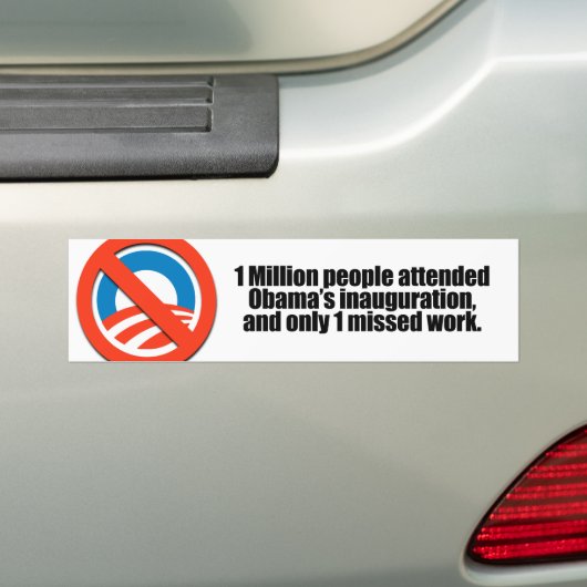 Slechts één persoon heeft het werk gemist bumpersticker (Op auto)