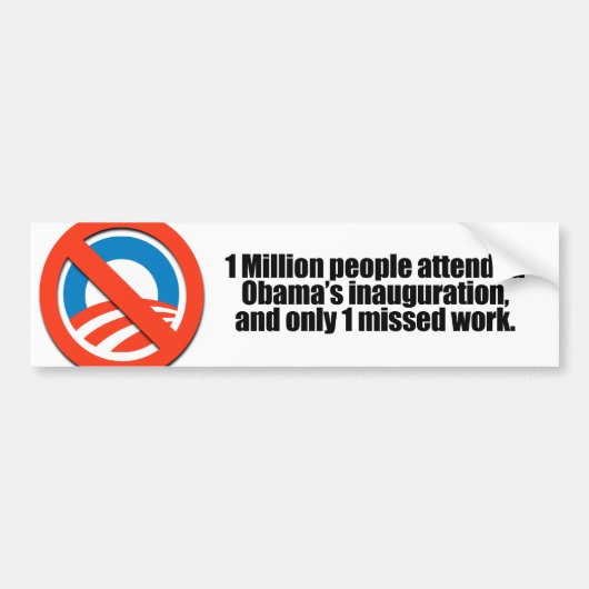 Slechts één persoon heeft het werk gemist bumpersticker (Voorkant)