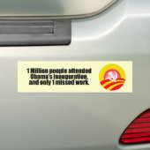 Slechts één persoon heeft het werk gemist bumpersticker (Op auto)