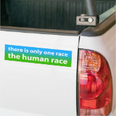 Slechts één ras: Het menselijk ras Bumpersticker (Op Truck)