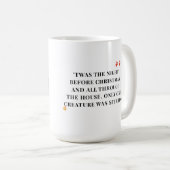 Slechts één schepsel roerde: de feestelijke katach koffiemok (Voorkant rechts)