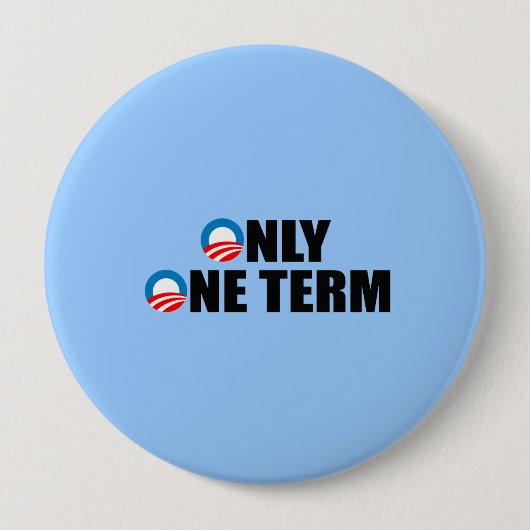 SLECHTS ÉÉN TERMIJN RONDE BUTTON 4,0 CM (Voorkant)