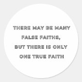 Slechts één waar geloof – gedurfde Christelijke st Ronde Sticker (Voorkant)