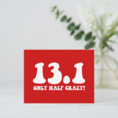 slechts half gek briefkaart (Staand voorkant)