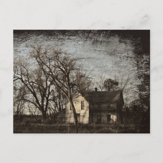Slechts Herinneringen Blijven, Verlaten Boerderij Briefkaart (Voorkant)