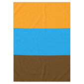 SLECHTS KLEUR patroon oranje bruin + uw rug. Tafelkleed (Voorkant)