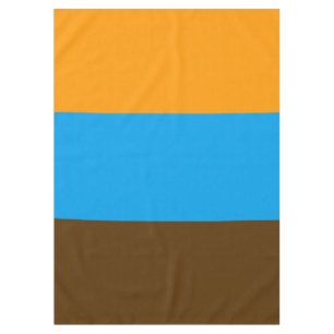 SLECHTS KLEUR patroon oranje bruin + uw rug. Tafelkleed