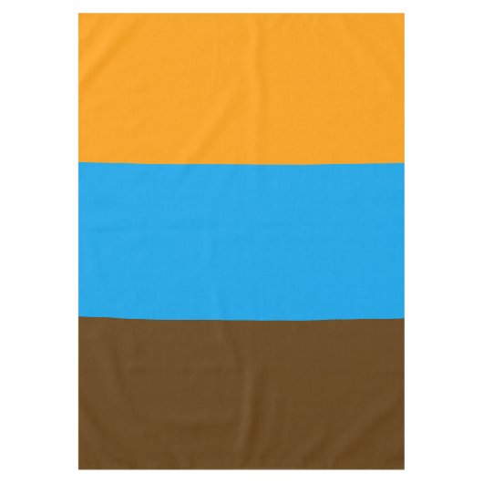 SLECHTS KLEUR patroon oranje bruin + uw rug. Tafelkleed (Voorkant)