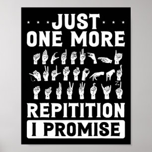 Slechts Nog Eén Herhaling Ik Beloof Ontwerp Voor D Poster