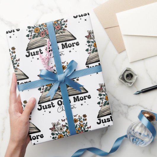 Slechts Nog Een Hoofdstuk Bloem Boek Cadeaupapier (Geschenken)