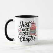 Slechts Nog Eén Hoofdstuk – Cozy Bookworm Design Mok (Links)