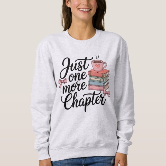 Slechts Nog Één Hoofdstuk – Cozy Bookworm Design Trui (Voorkant)