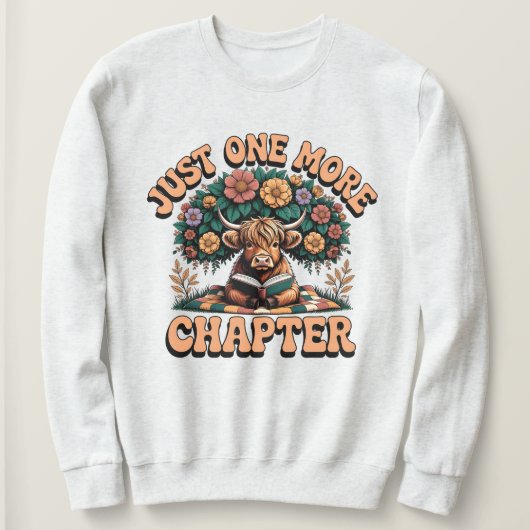 Slechts Nog Een Hoofdstuk Highland Koe Sweatshirt (Design voorkant)