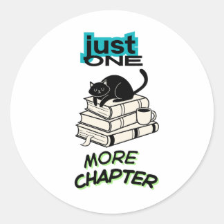 Slechts Nog Één Hoofdstuk Kat Ronde Sticker