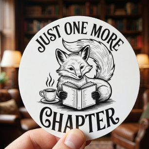 Slechts Nog Eén Hoofdstuk Vos Lezen Ronde Sticker