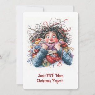 Slechts NOG EEN Kerstproject Grappige Breiers Feestdagenkaart