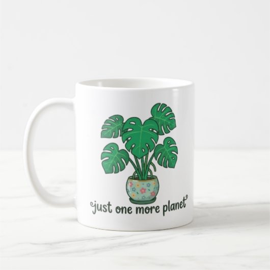 Slechts Nog één Plant Cute Monstera Mok (Links)