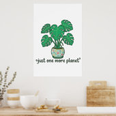 Slechts Nog Één Plant Cute Monstera Poster (Keuken)