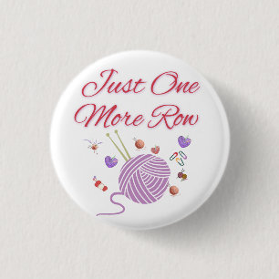Slechts Nog Één Rij Brei Kunst Ronde Button 3,2 Cm