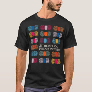 Slechts Nog Één Rij Grappig Breien Haken T-shirt
