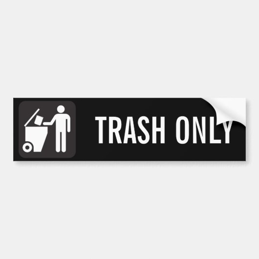 SLECHTS TRASH BUMPERSTICKER (Voorkant)