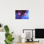 Slechts twee flamingo's poster (Thuiskantoor)