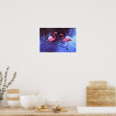 Slechts twee flamingo's poster (Keuken)