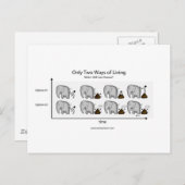 Slechts twee manieren van leven briefkaart (Voorkant / Achterkant)