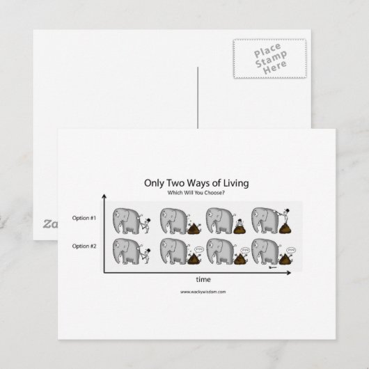 Slechts twee manieren van leven briefkaart (Voorkant / Achterkant)